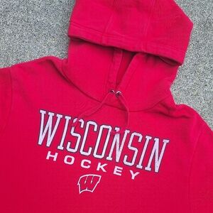 Fanatics Wisconsin Hockey Collegiate Hoodie Size Large Red